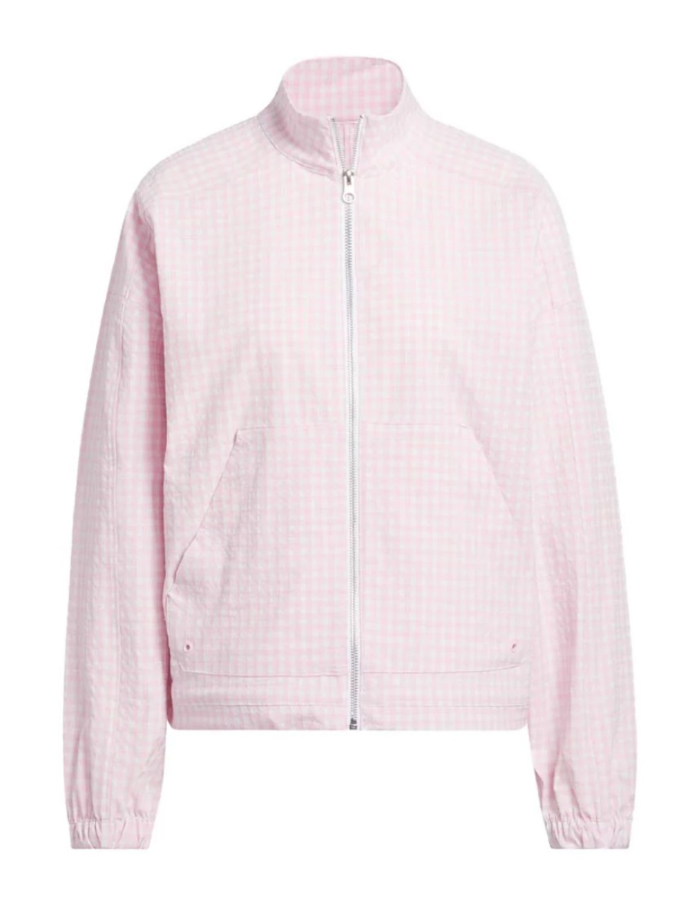 Adidas Women's Ultimate365 Gingham Jacket Pink & White